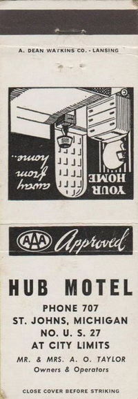 Hub Motel - Matchbook (newer photo)